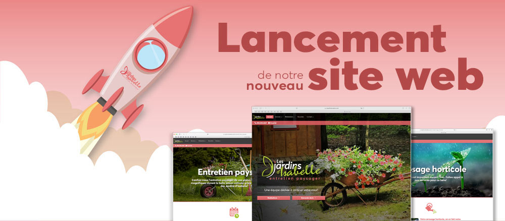 Visuel lancement de site Les Jardins d’Isabelle